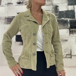 Z. Cavaricci mark of excellence taupe olive stretch jacket blazer Medium